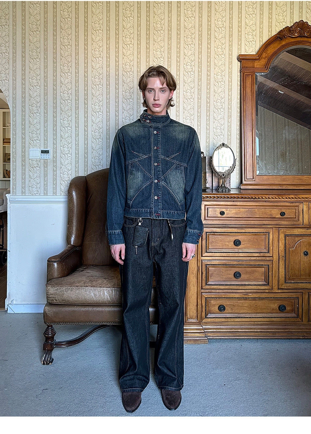 Collar Short Harrington Thin Jacket