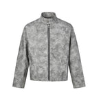High-Grade Snake Pattern Tailored Leather Jacket
