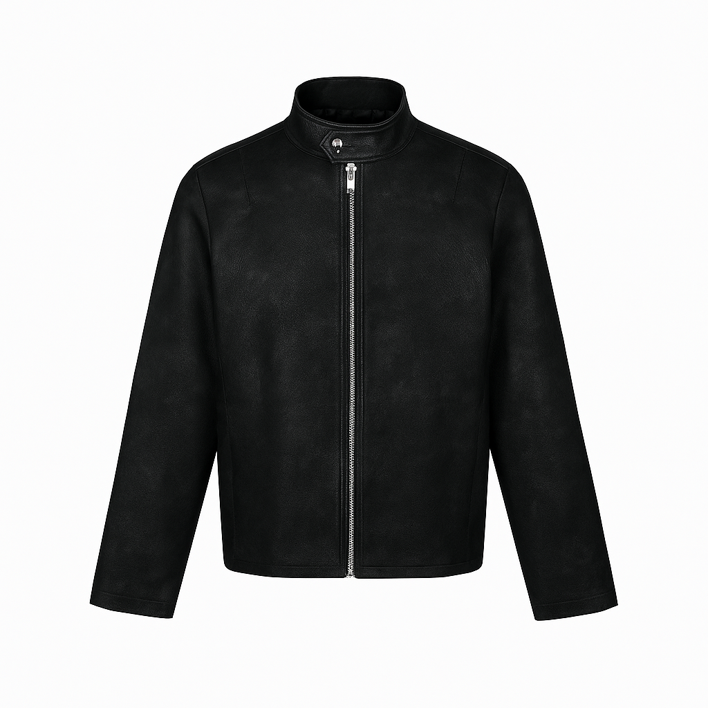 High-Grade Snake Pattern Tailored Leather Jacket