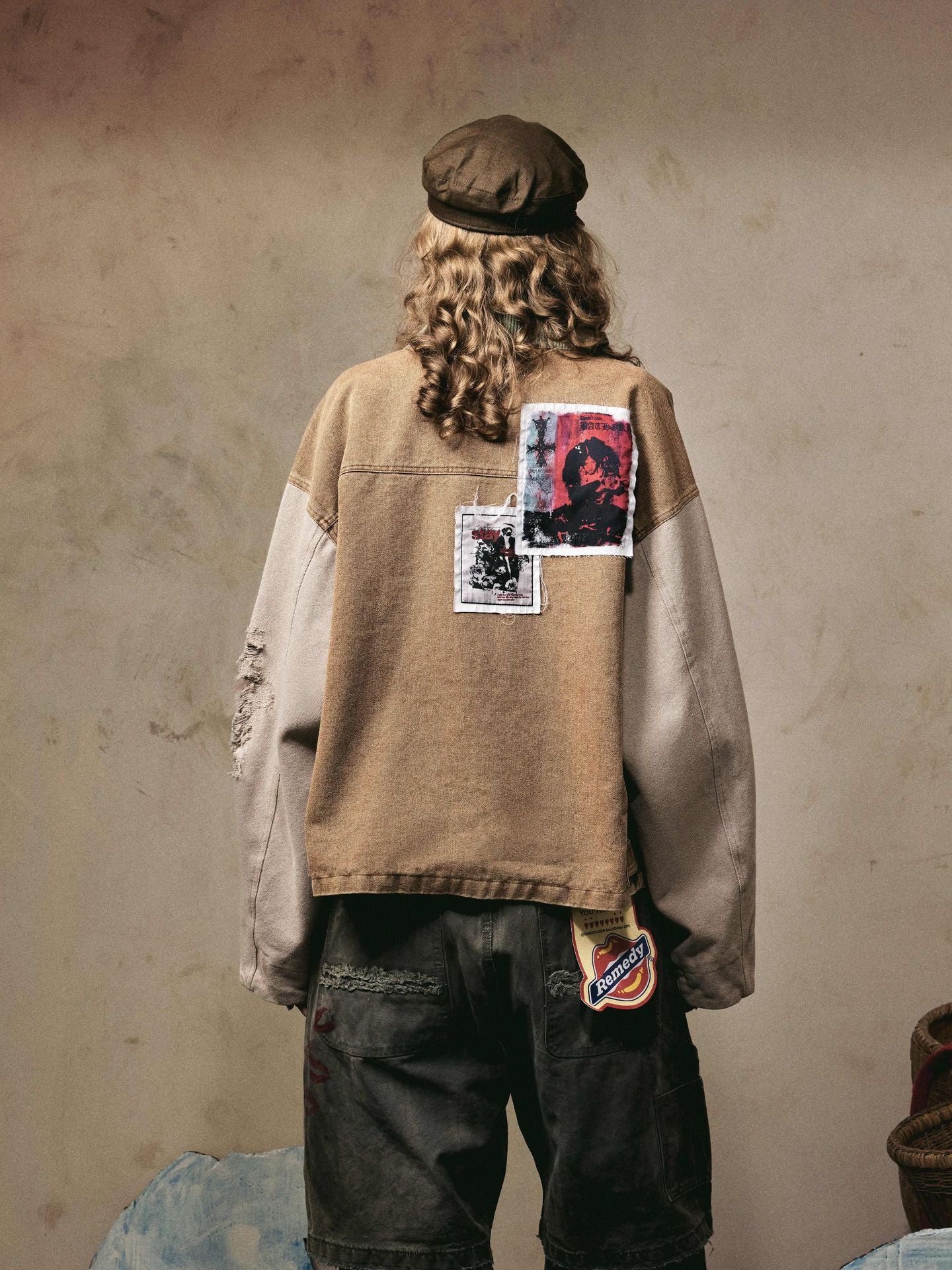 Patchwork Printed Vintage Jacket