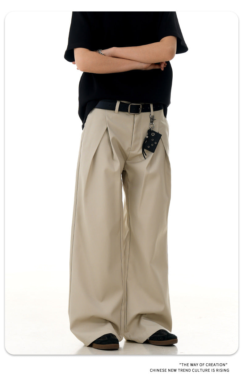 Pleated Slim Fit Casual Pants