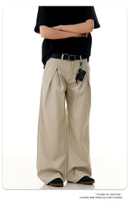 Pleated Slim Fit Casual Pants