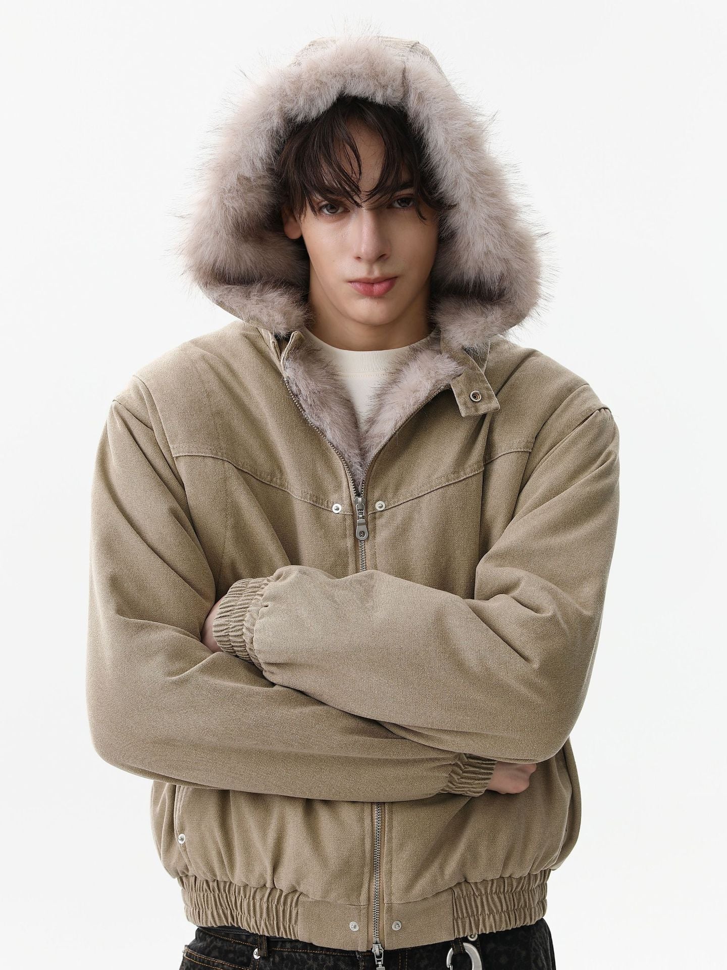 Detachable Hooded Cotton Jacket