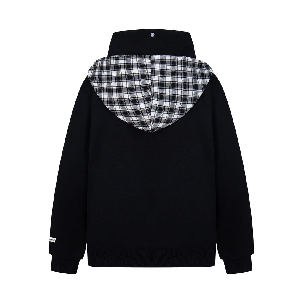 Plaid Badge Hoodie