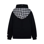 Plaid Badge Hoodie