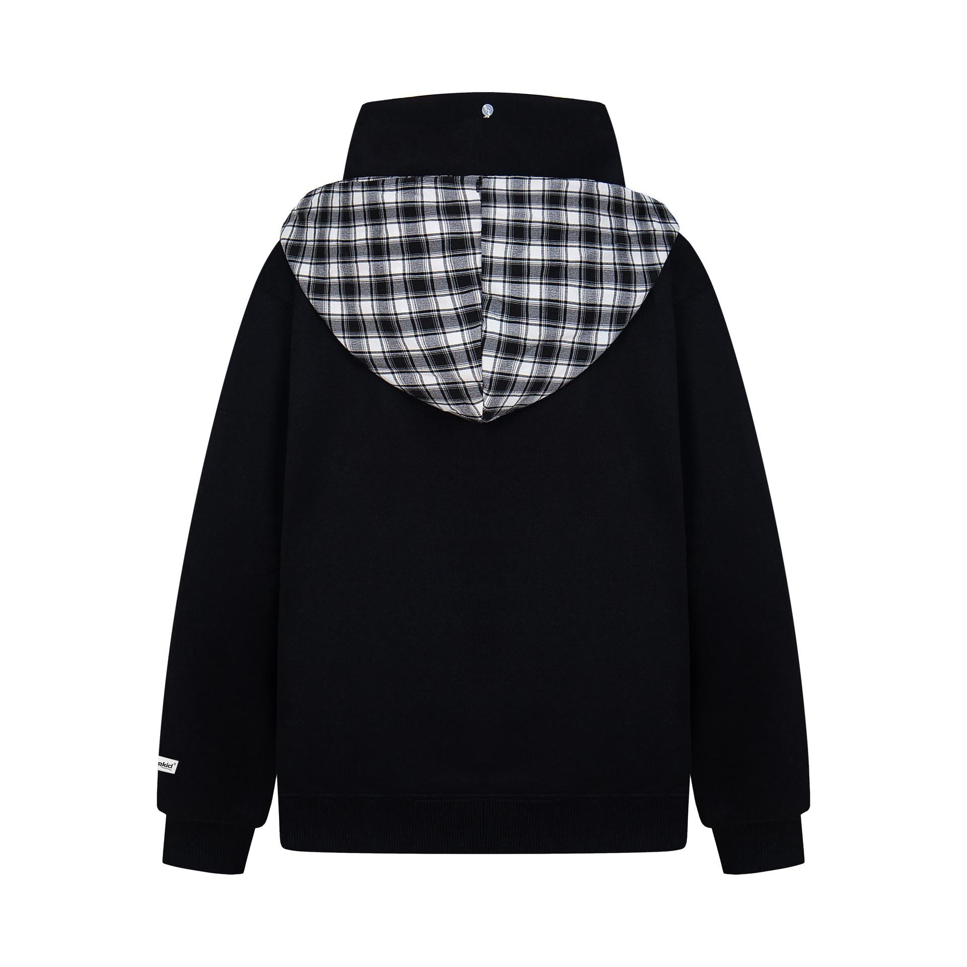 Plaid Badge Hoodie