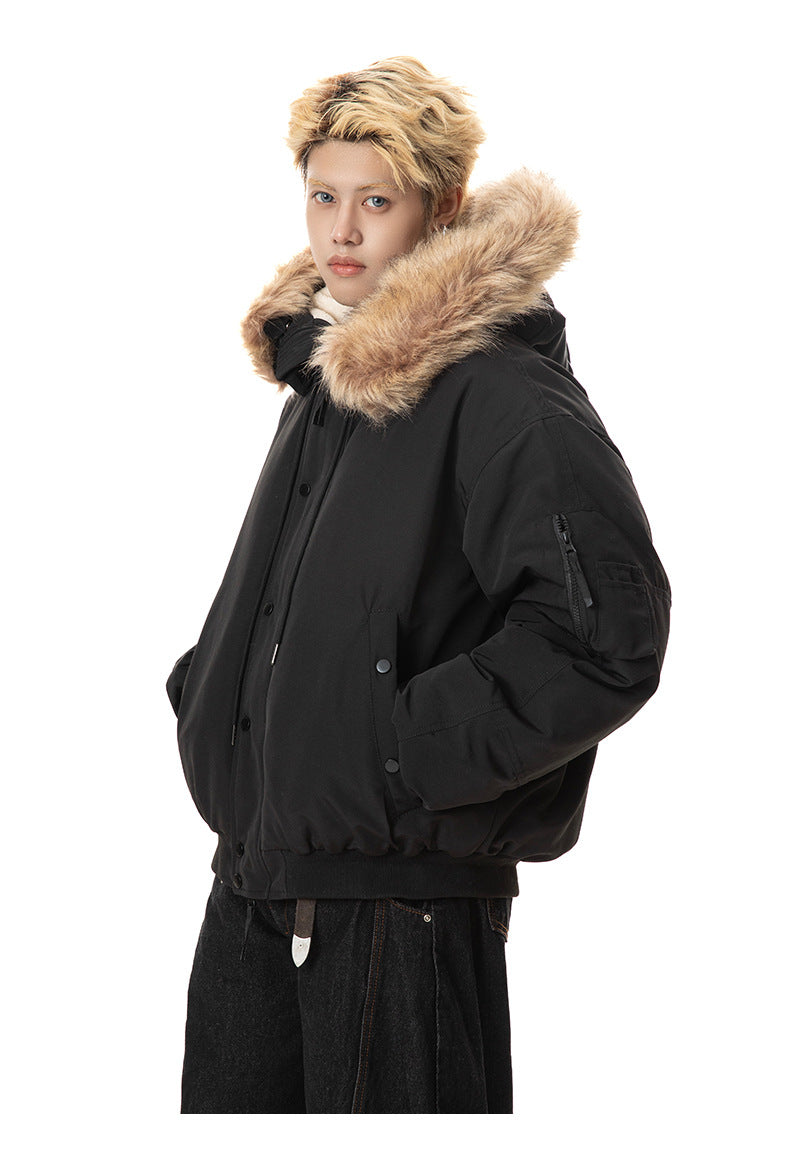 Mountain Carving Warm Puffer Jacket