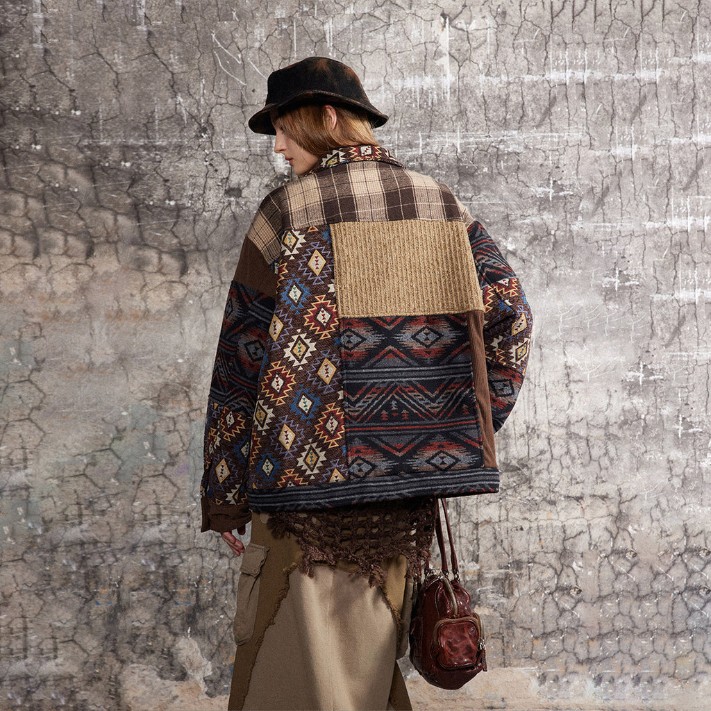 Ethnic Patchwork Pattern Jacket