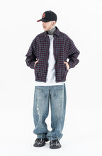 Luxury Wine Red Plaid Jacket