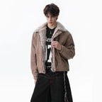 Rose Embroidered Leather Jacket