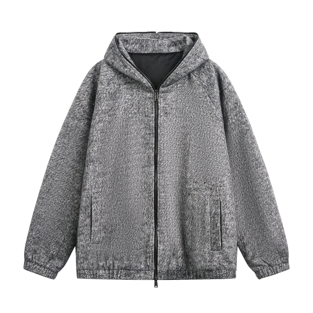 Hooded thick cardigan sweatshirt Jacket