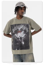 Angel Letter Print Crew Neck T-Shirt