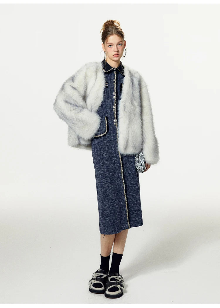 Chic Tweed Elegance Dress