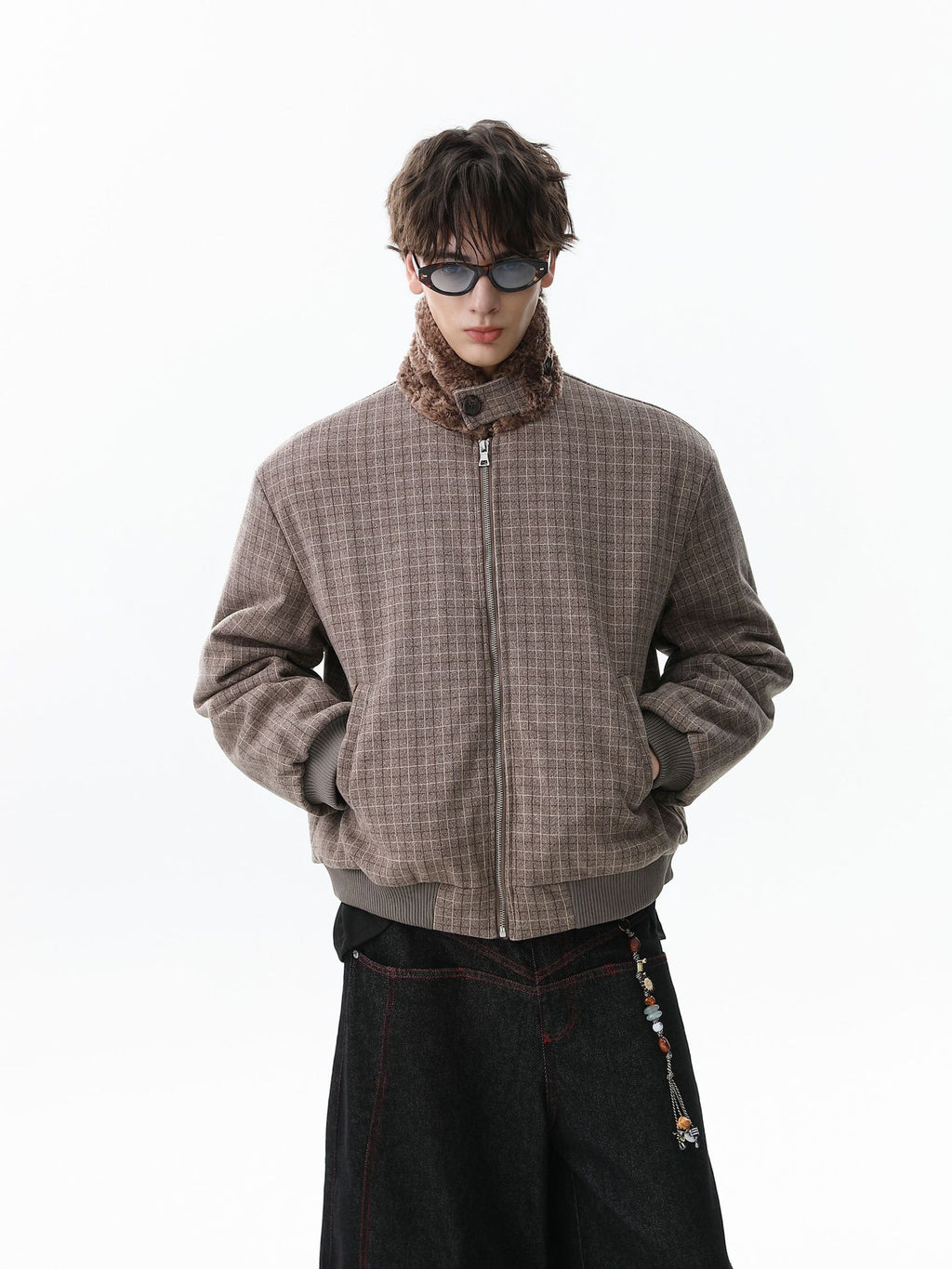 Thick Cotton Jacket With Fur Collar