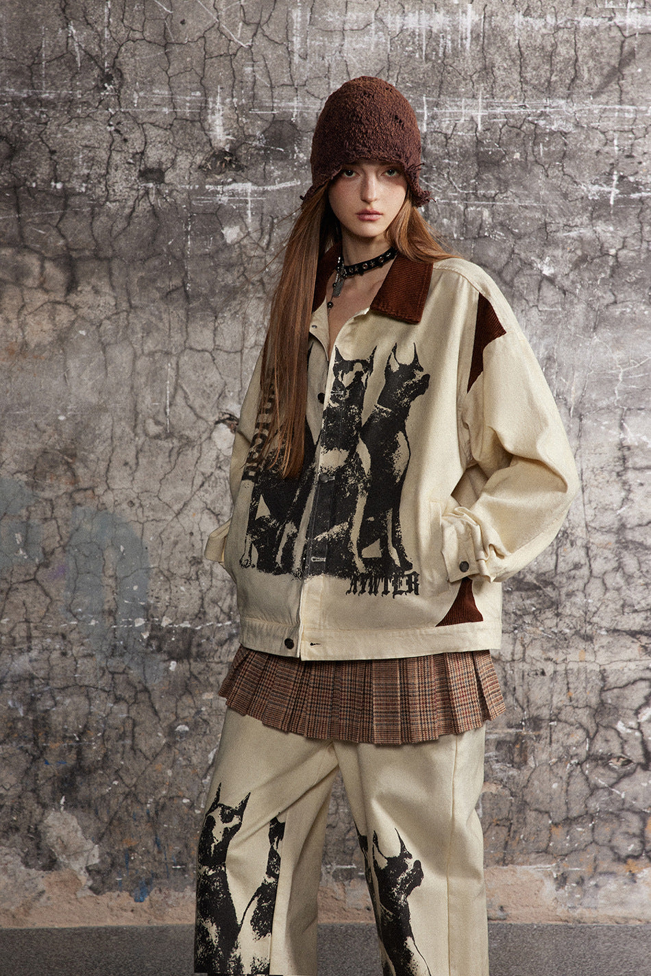 Patchwork Vintage Graffiti Jacket