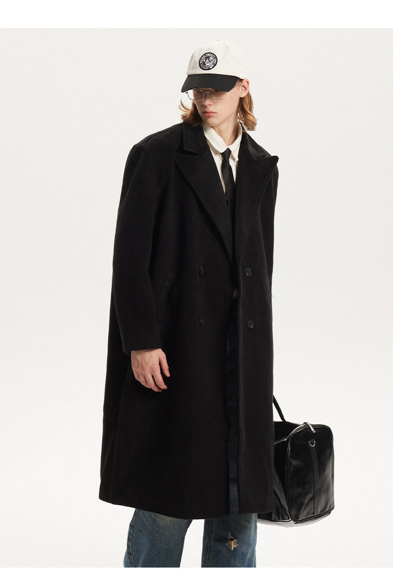 Retro Double-Breasted Wool Coat