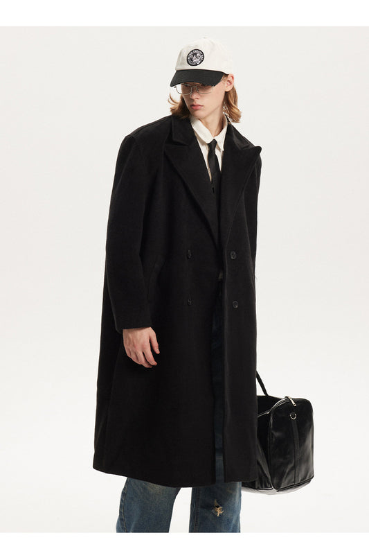 Retro Double-Breasted Wool Coat