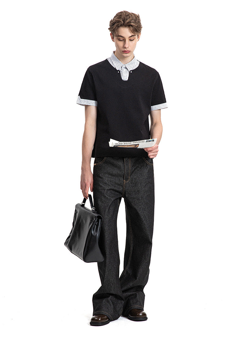 Retro Layered Two-Piece Shirt