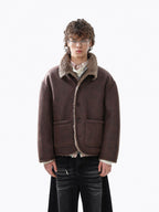 Fur And Leather Double-Sided Jacket