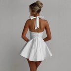 V-neck chic back strap dress