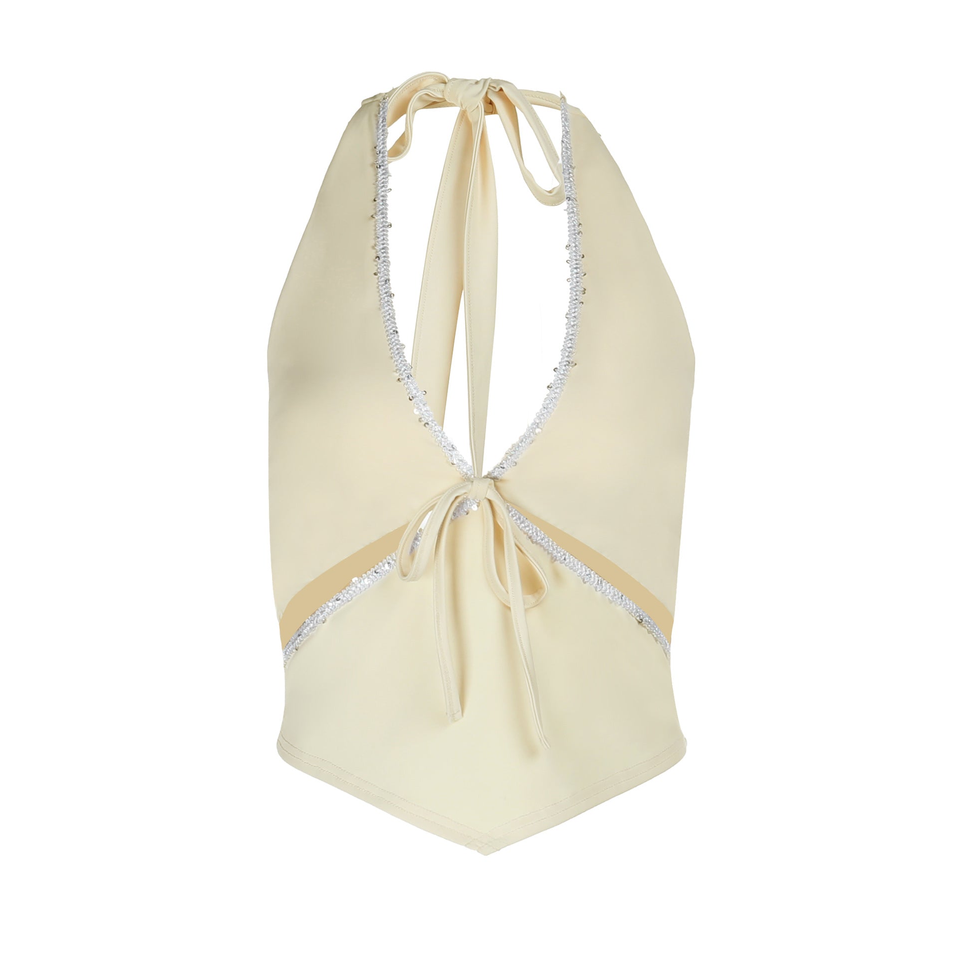 Tie-Front Halter Crop Top