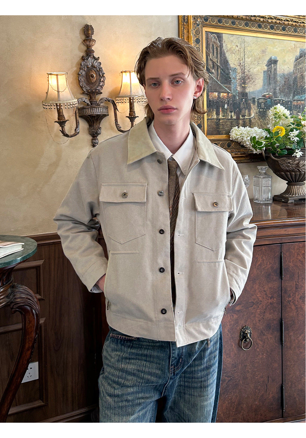 Short Wide Fit Western Jacket