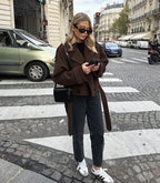 Double-Breasted Woolen Coat