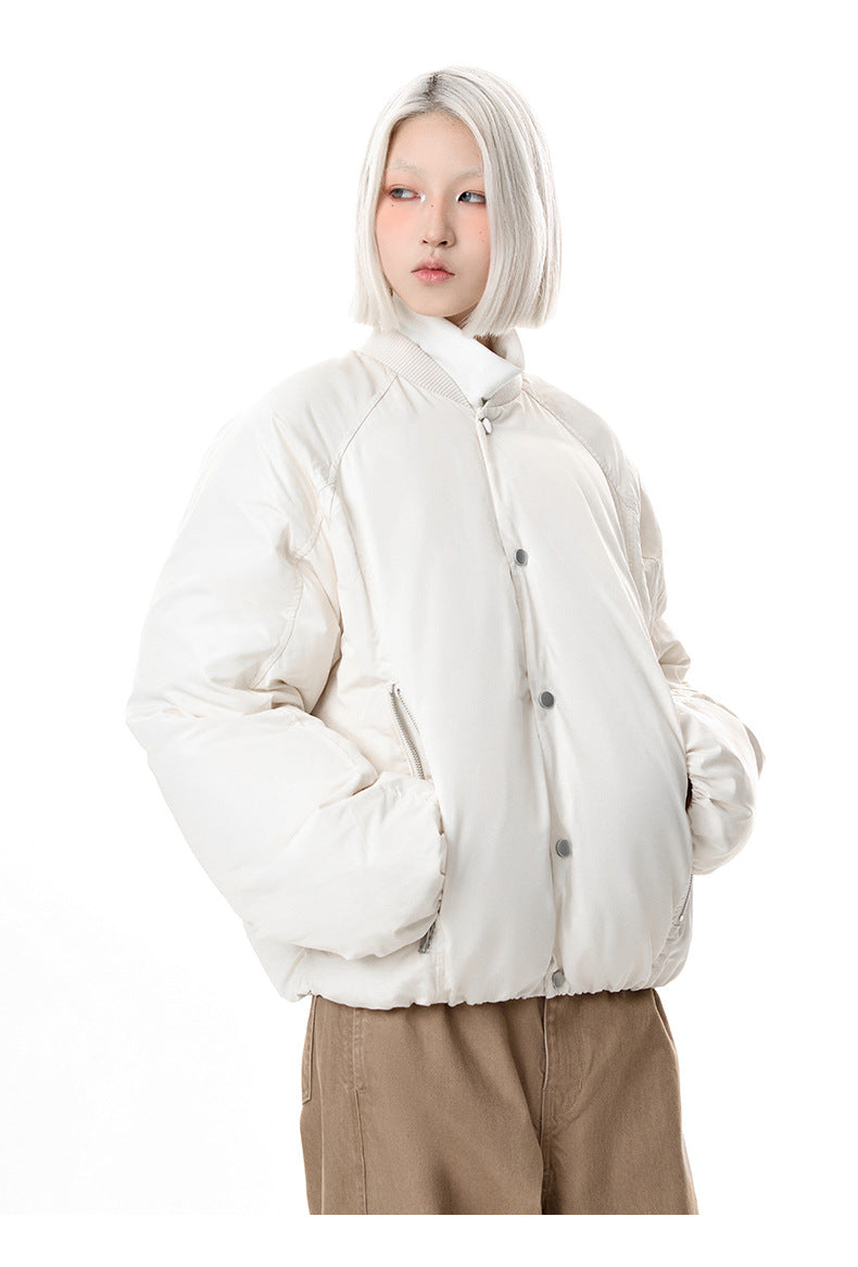 Minimalist Solid Color Cotton Coat
