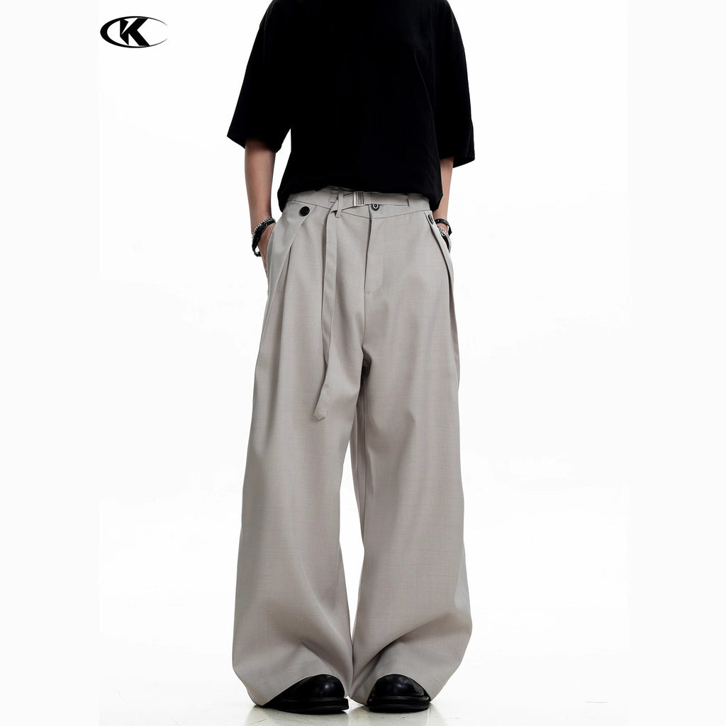 Wide-leg long pants