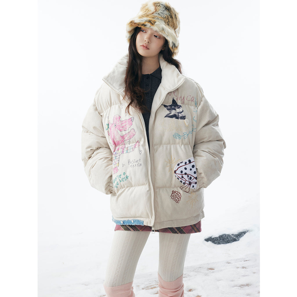 Cotton Graffiti Puffer Jacket