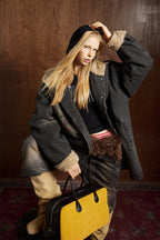 Lambswool Parka Denim Cotton Jacket