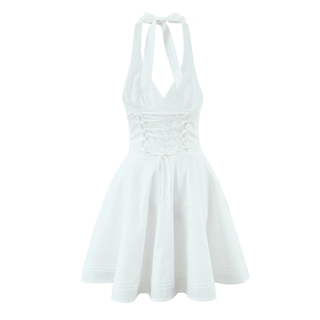 V-neck chic back strap dress