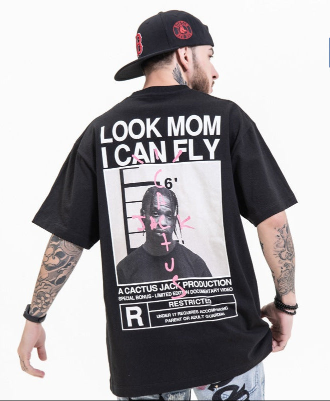 Documentary Same Style Limited Round Neck Loose Short Sleeve T-Shirt