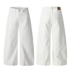 White Tapered Leg Jeans