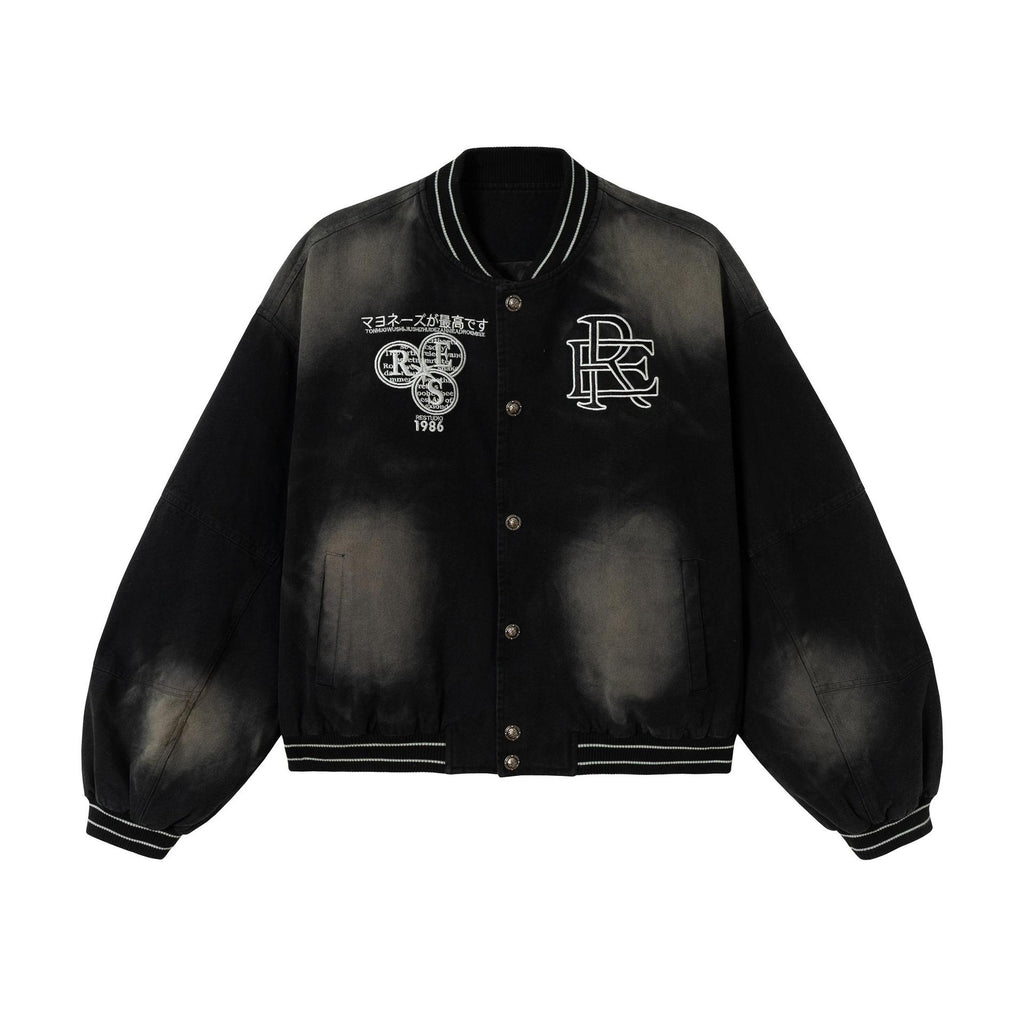 Embroidered Functional Baseball Jacket
