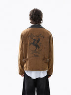 Denim Jacket With Back Print