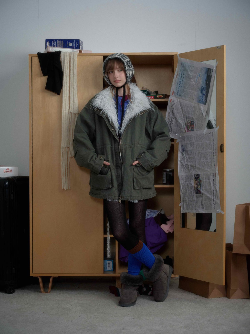 Oversize Fur Bomber Jacket