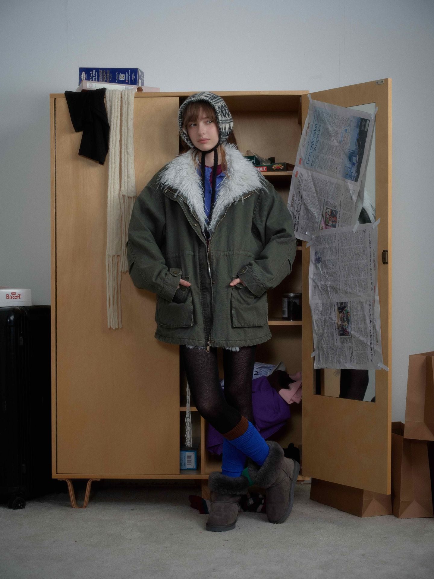 Oversize Fur Bomber Jacket