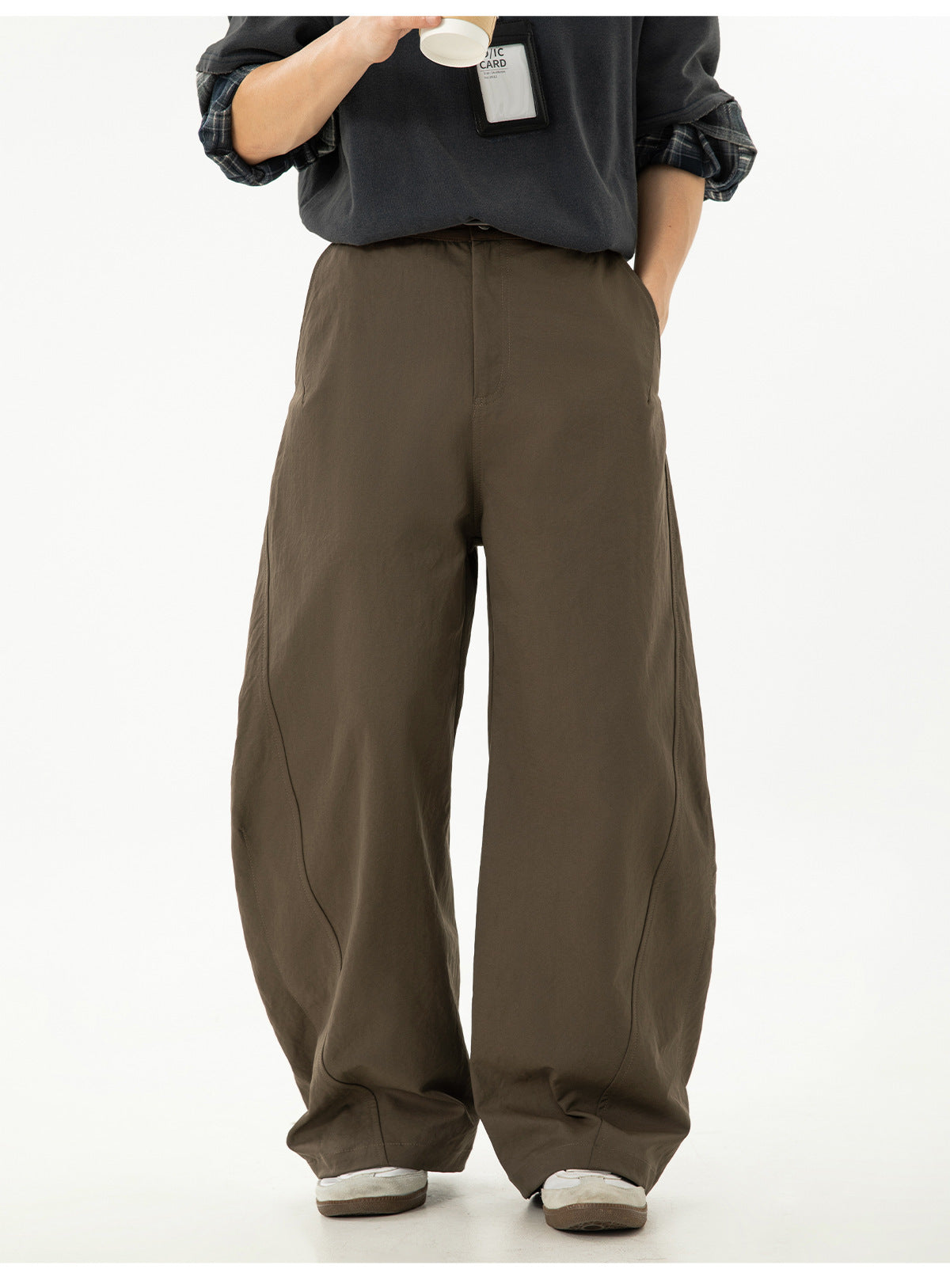 Side split spliced pants