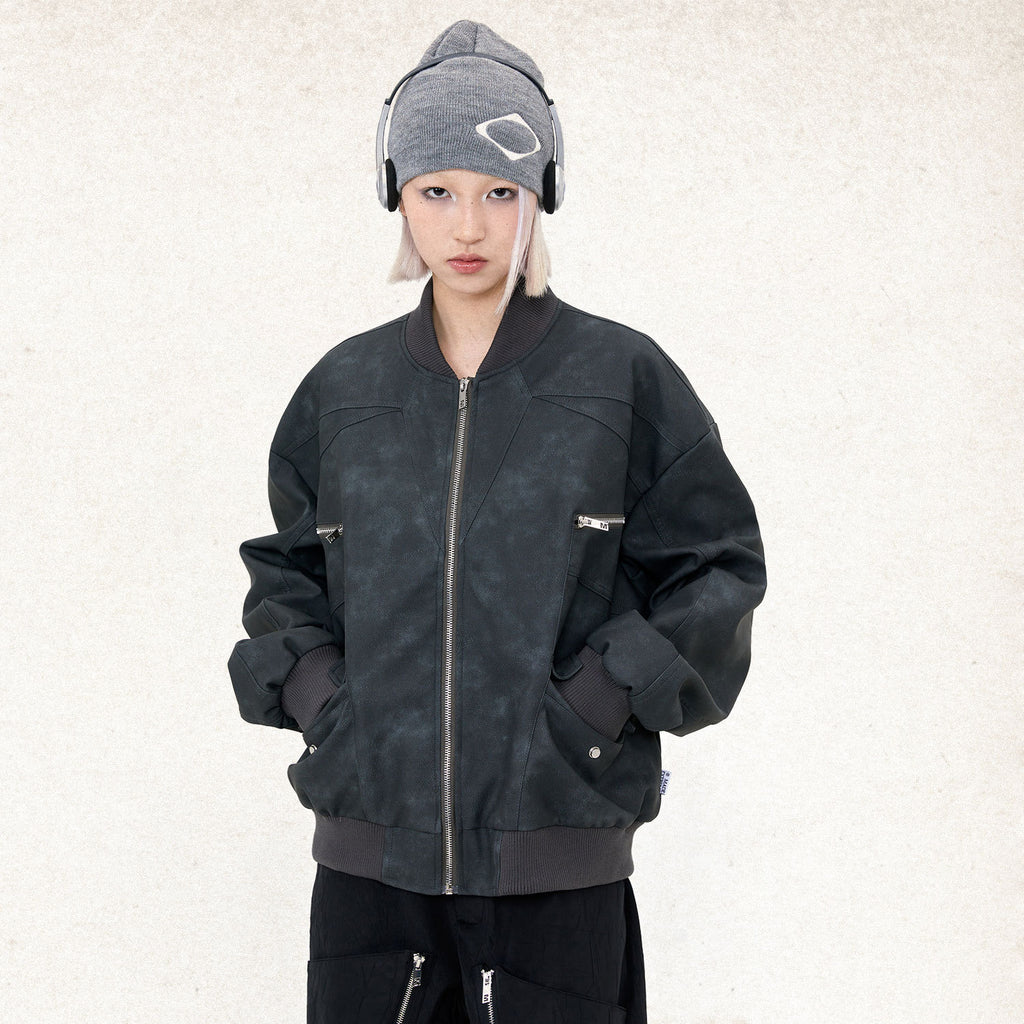 Deconstructed Fashion Leather Jacket