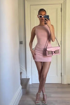 Elegant Belted Fashion Dress