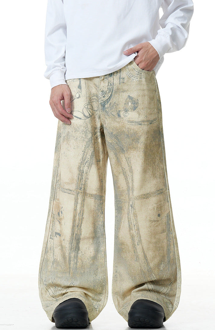 Printed Shell Pattern Denim