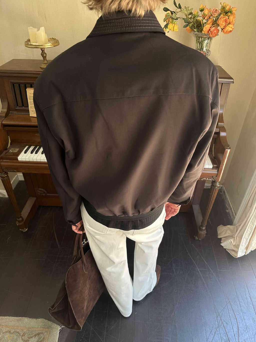 Herringbone Blended Fabric Jacket