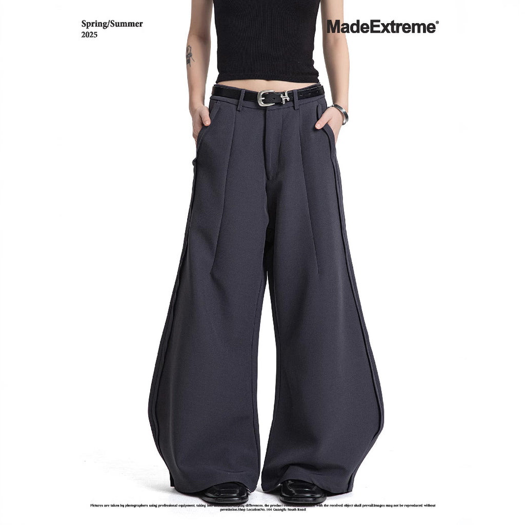 Fabric wide-leg trousers
