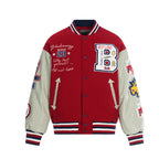 Embroidered Cotton Baseball Jacket
