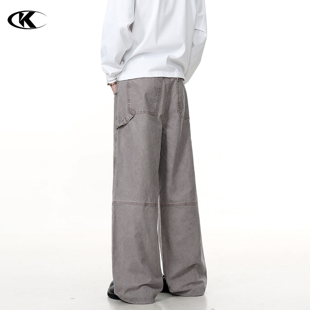 Paint Vintage Work Casual Wide Leg Trousers