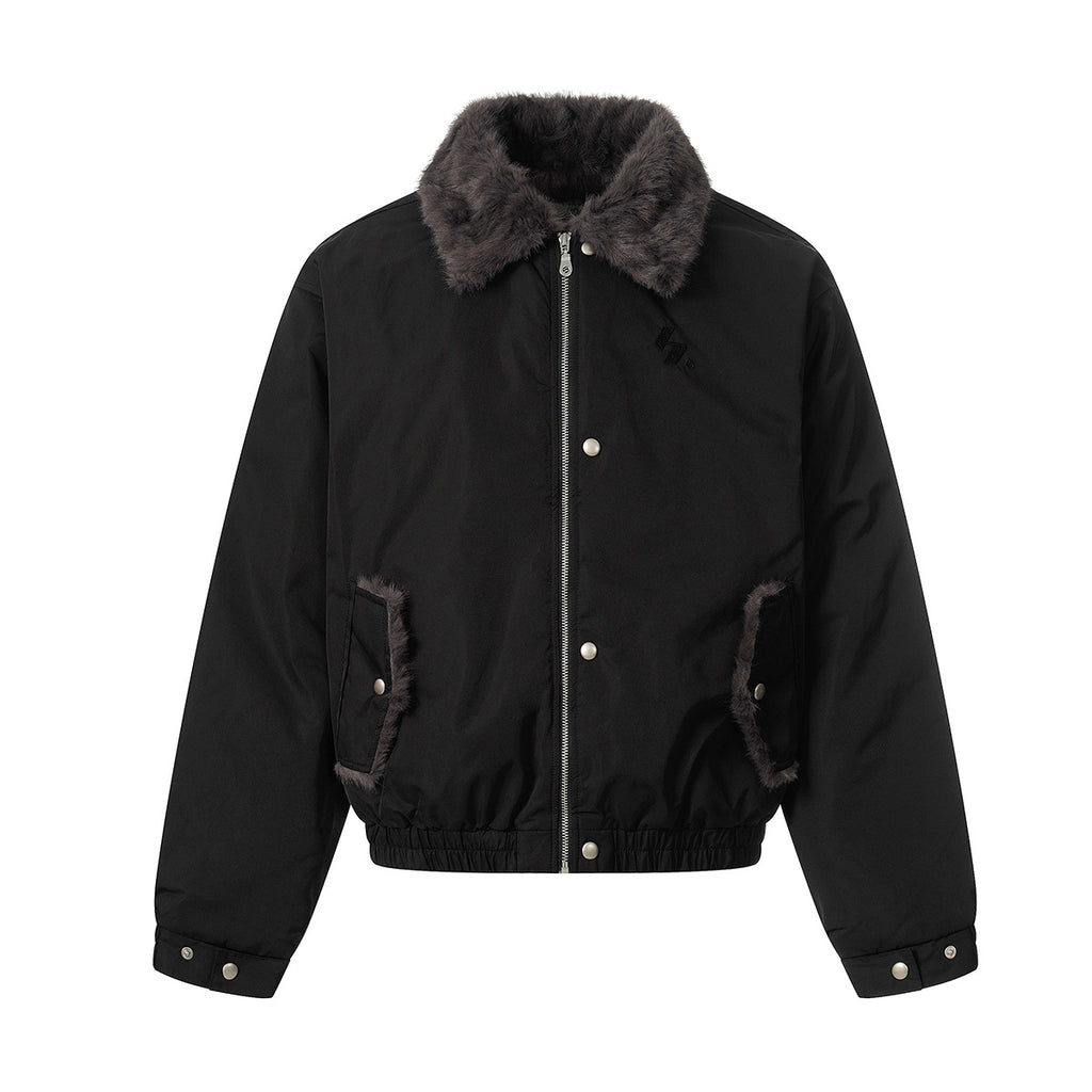 Fur Collar Velvet Jacket