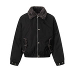 Fur Collar Velvet Jacket