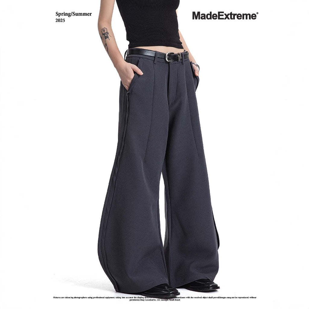 Fabric wide-leg trousers