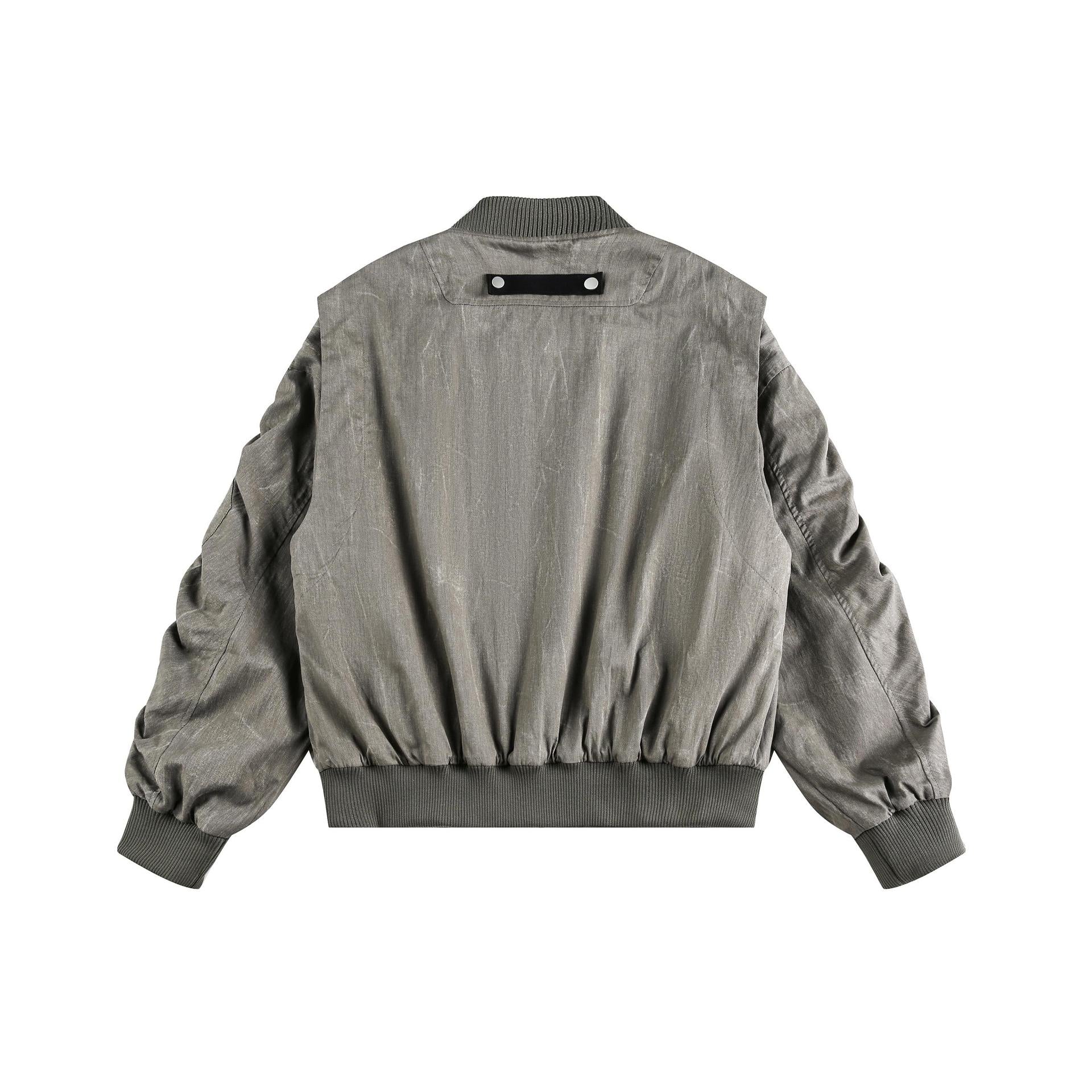 Crack wrinkled motorcycle Jacket